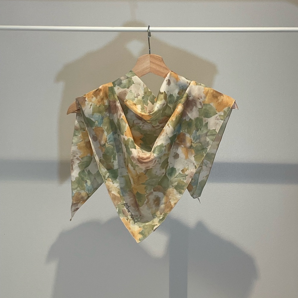 Elegant Floral Silk Scarf